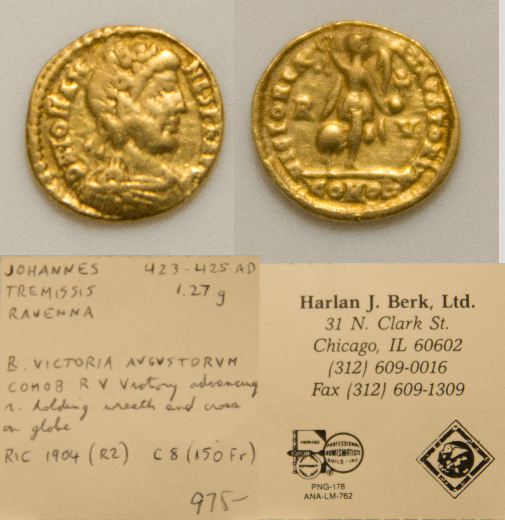 Johannes - 423-425 - AV Tremissis - Ravenna - 1.27 g RIC 1904 ex HJB.jpg