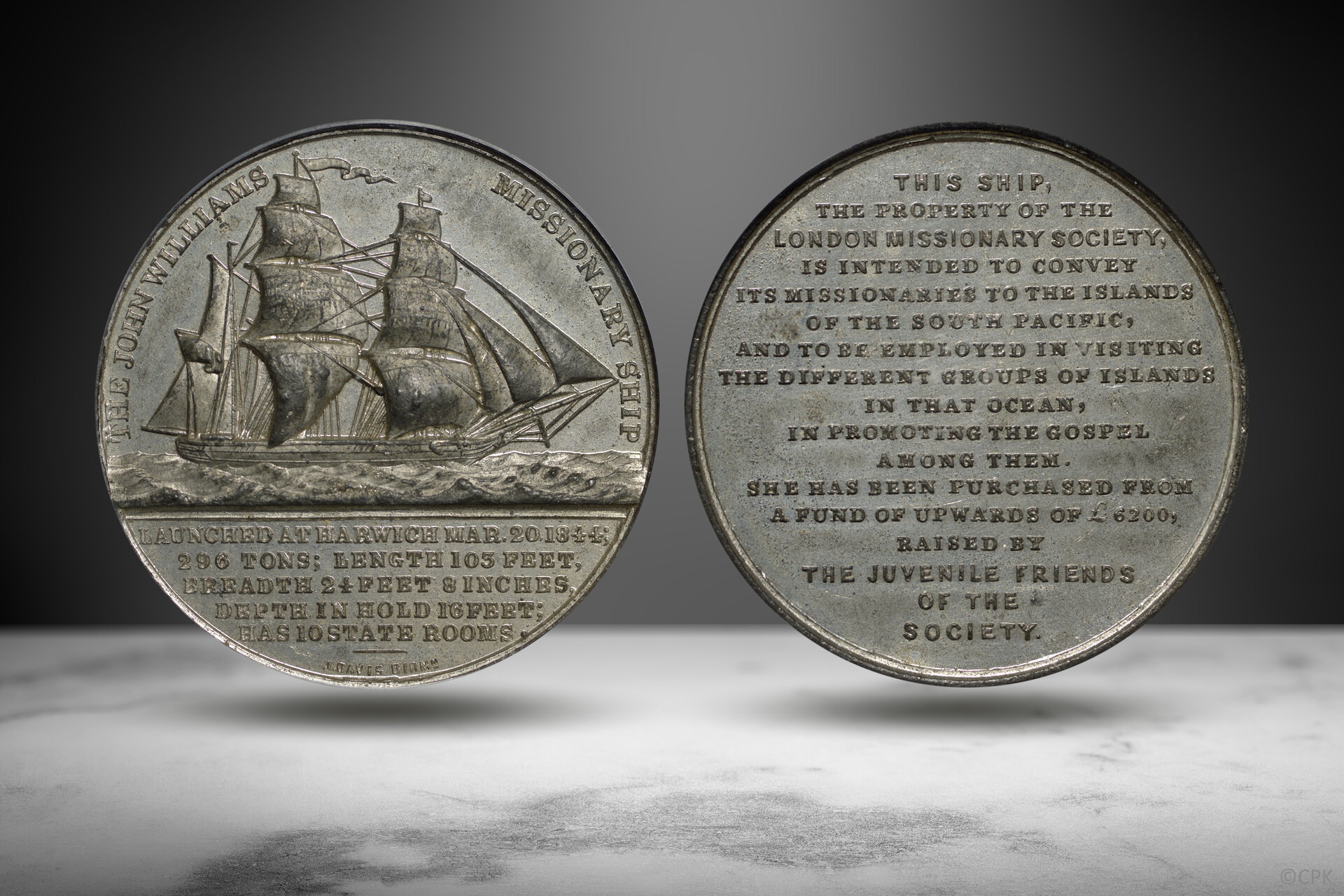 John Williams Missionary Ship 1842 medal.jpg