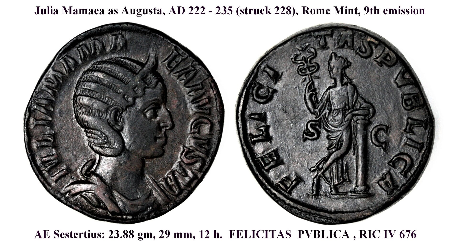 Julia Mamaea & Felicitas Sestertius.jpg