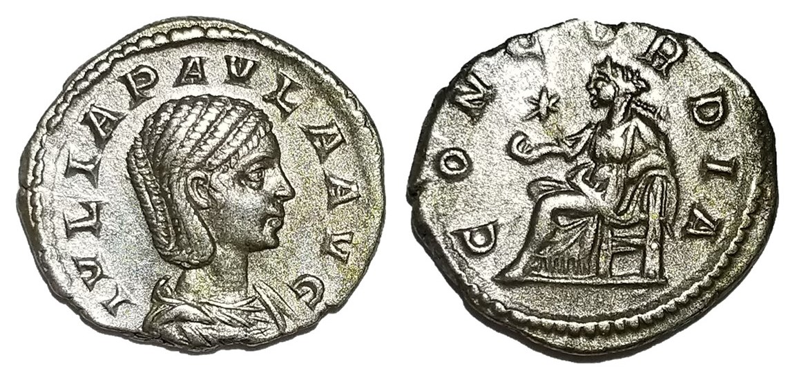 Julia Paula Concordia seated Denarius Antioch.jpg
