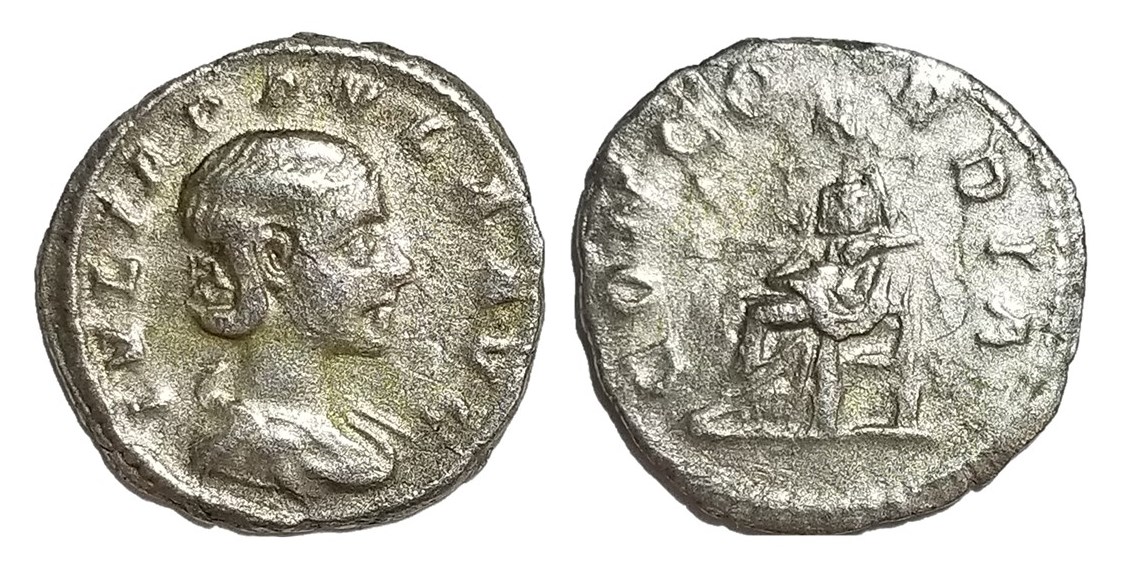 Julia Paula Concordia seated Denarius Rome.jpg