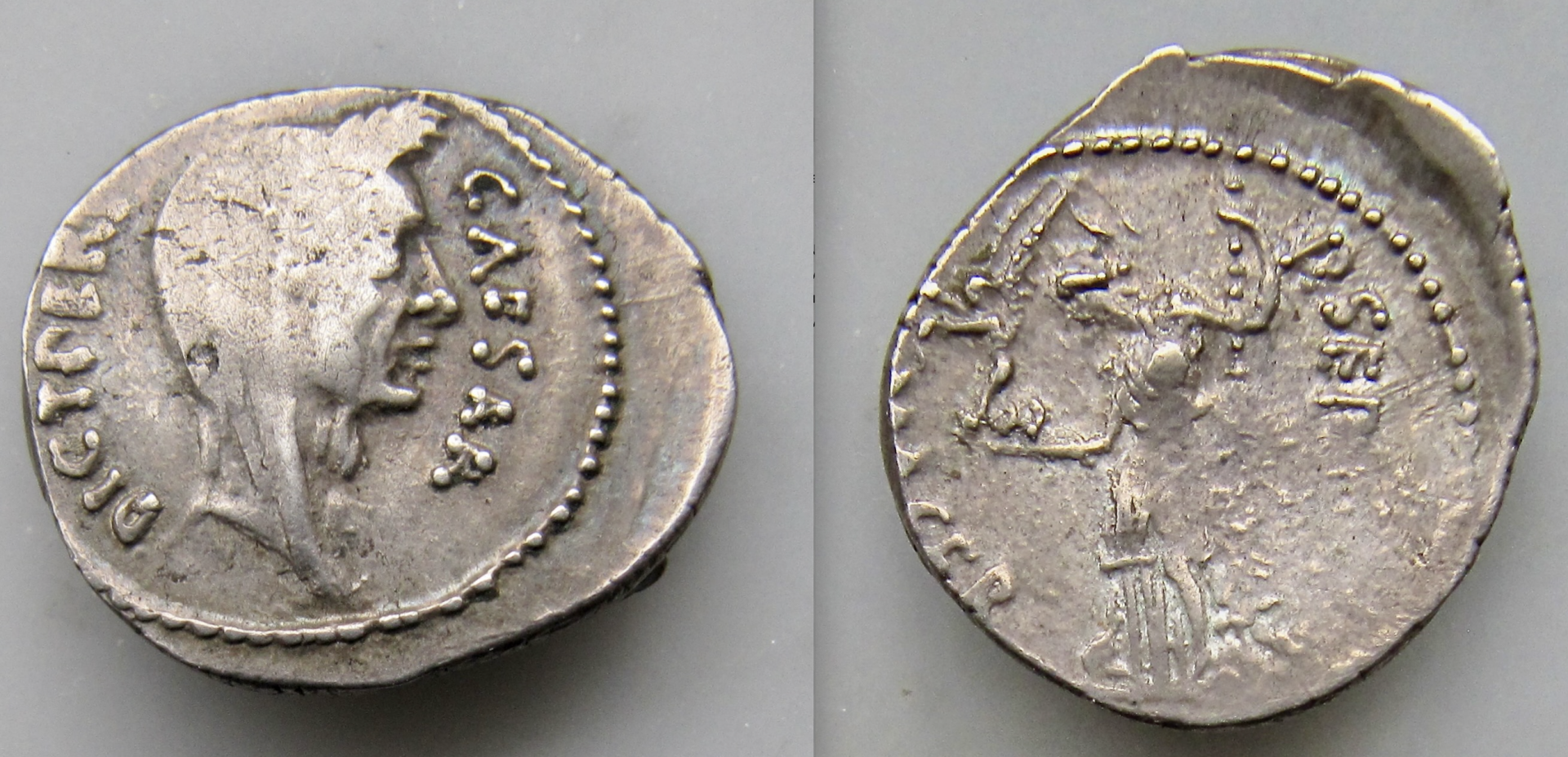 Julius Caesar Denarius - OBV:REV - VGP - March 2023 - C E N T E R E D.png
