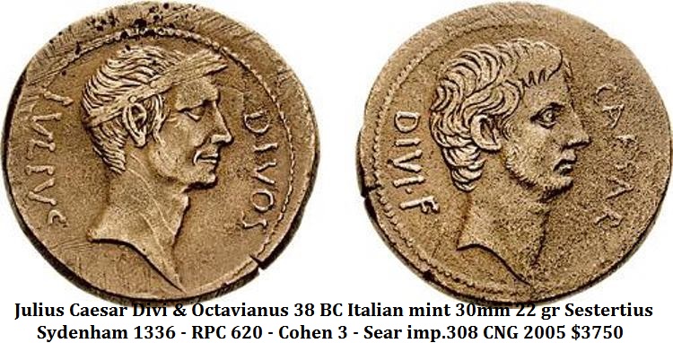 Julius Caesar Divi - Octavianus $3750 CNG 2005 RPC 620mn.jpg