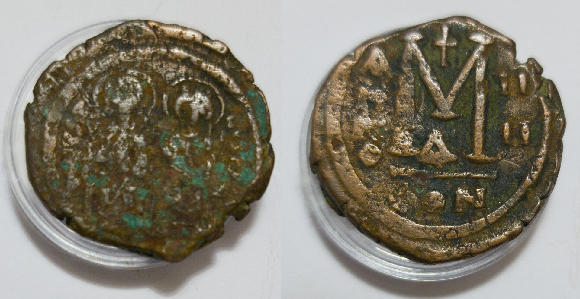 Justin II (565-578) - AE 40 nummia - Con - S 360 - Yr 4 A aVG (15.43g.).jpg