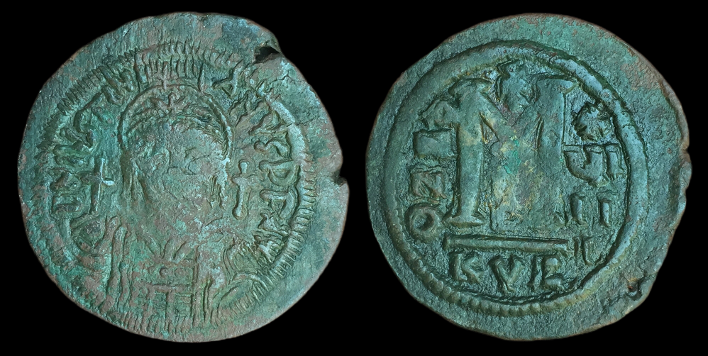 Justinian, Follis, Cyzicus.png