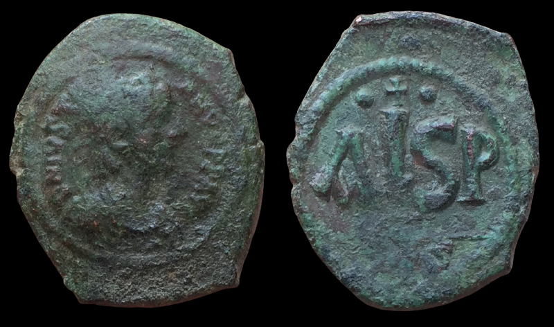 Justinian I, 16 Numni, Thessalonica.png