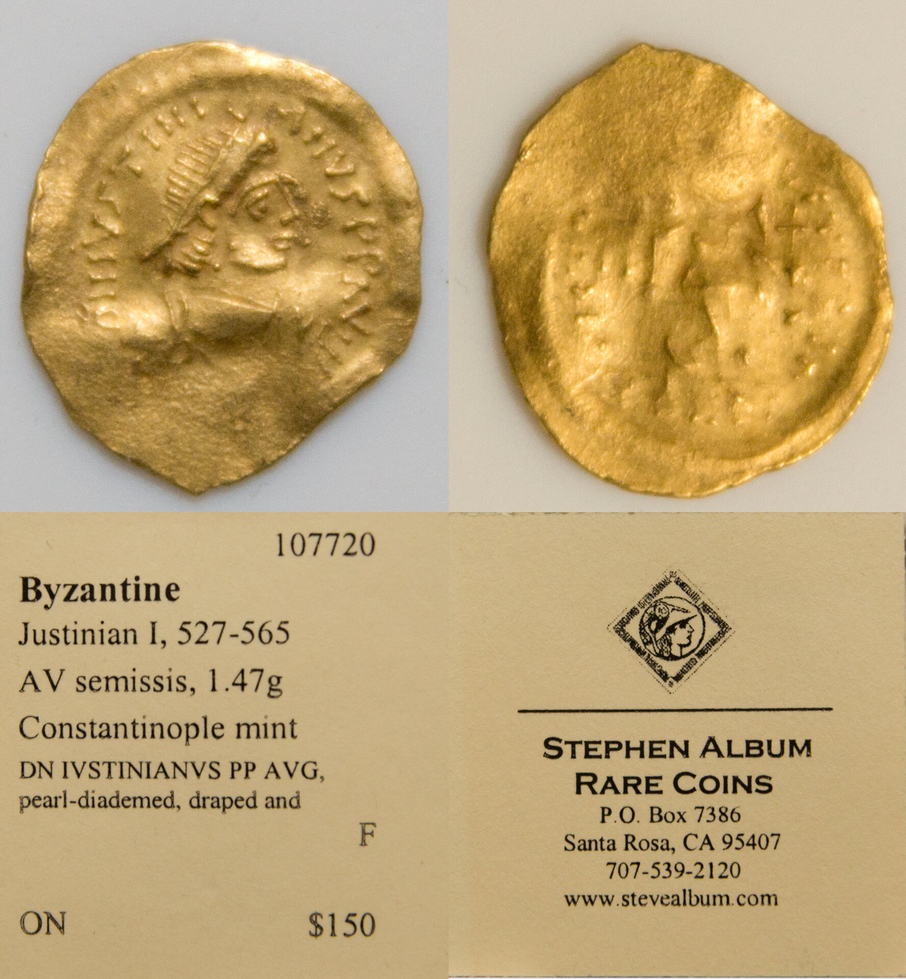 Justinian I AV Semissis 1.47g 17.52mm S 143 aVF-VG.jpg
