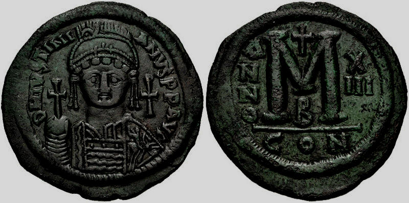 Justinian I, follis 23.23 gm.jpg