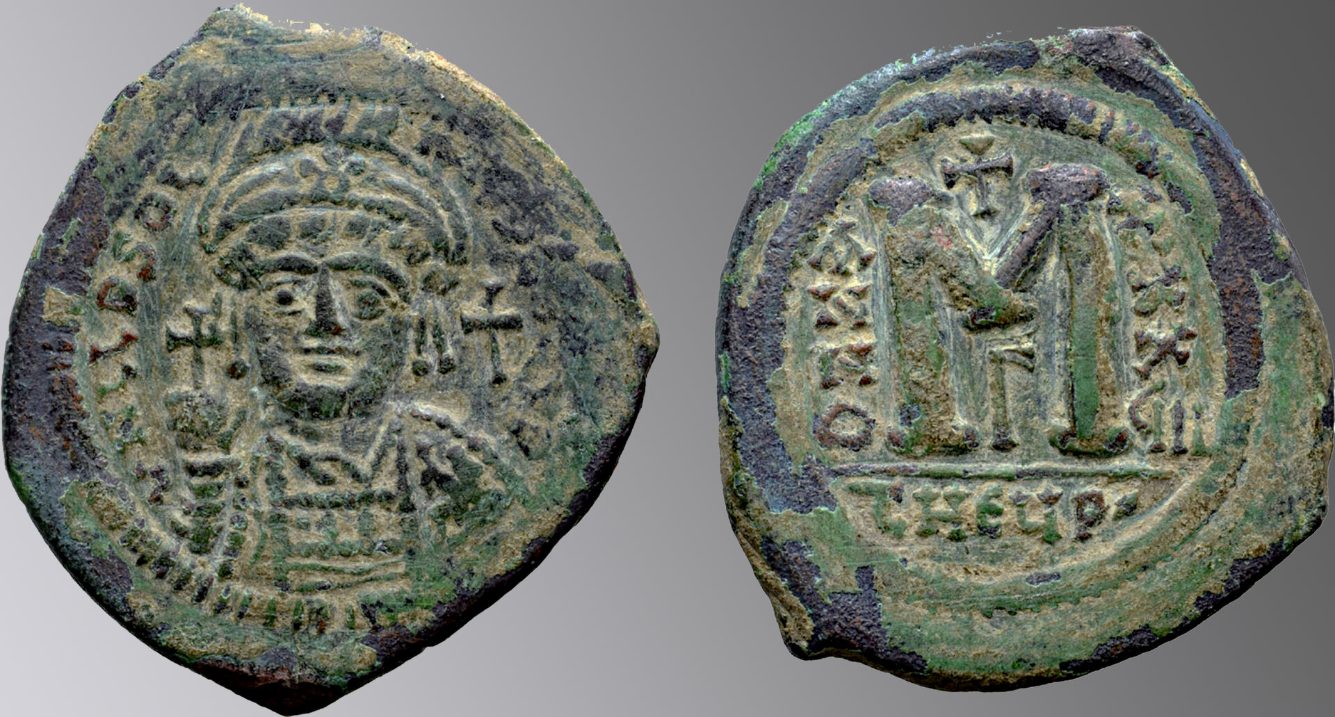 Justinian I follis, year 38, Antioch 555-556 AD 19.80 grams, Roma auction purchase 5-1-21.jpg