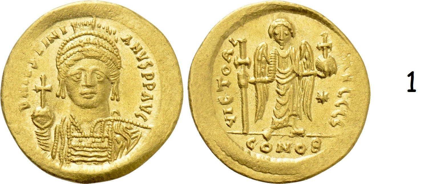 Justinian Solidus Sear 139.jpg