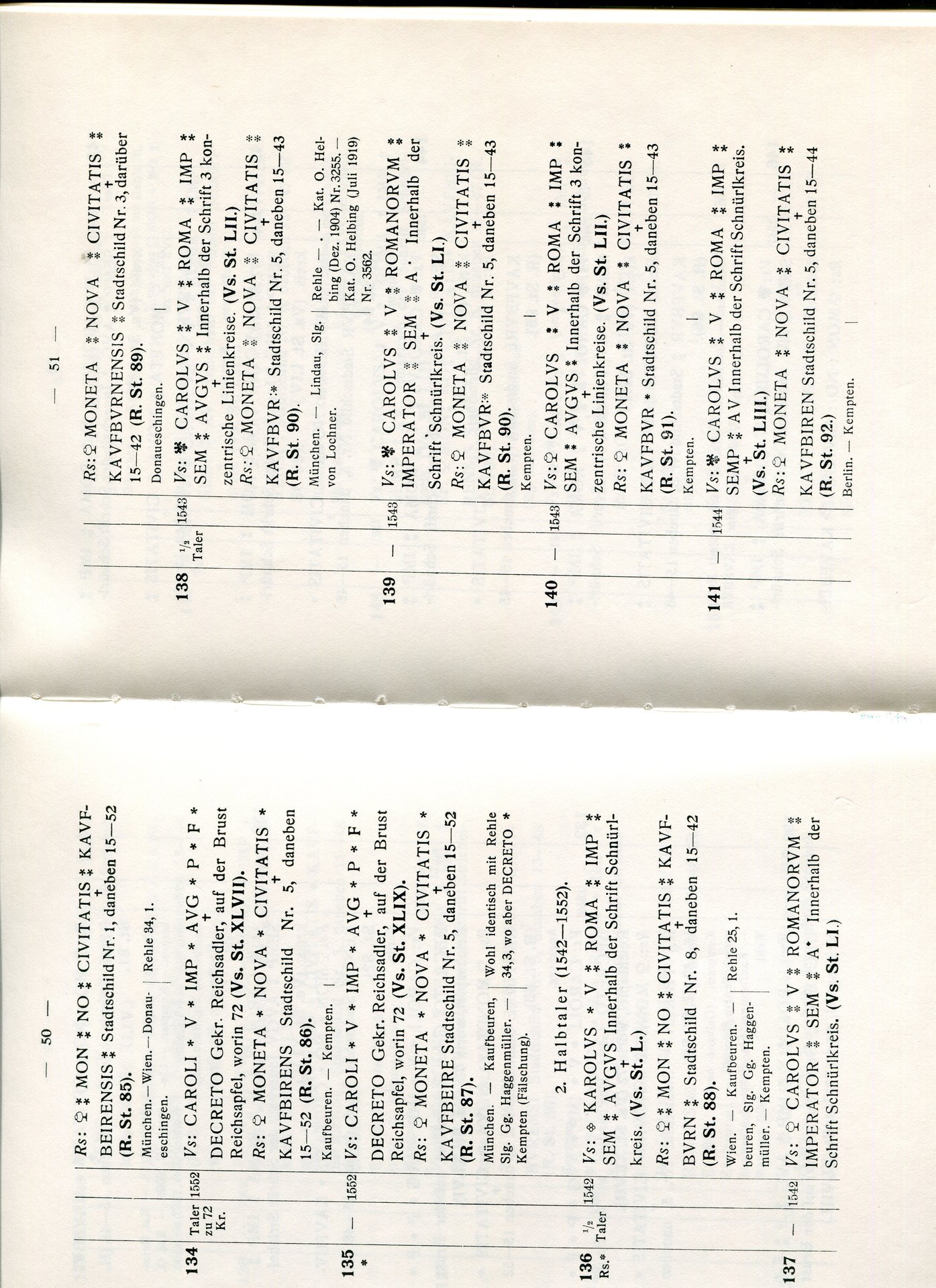 Kaufbeuren 1542 Half Taler types in Bernhart 138.jpg