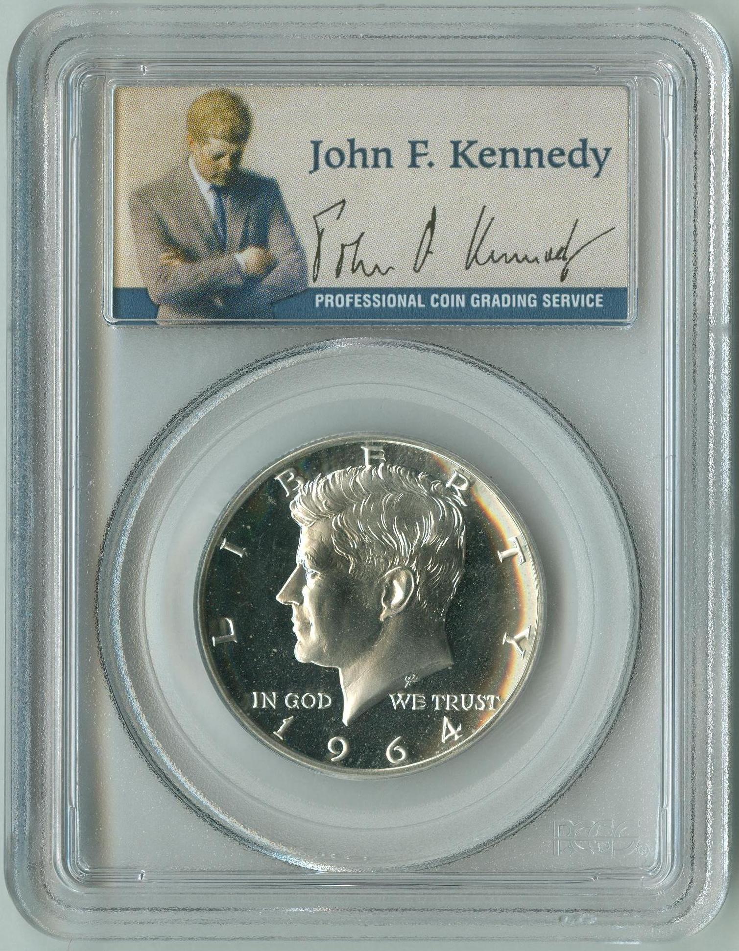 Kennedy 1964 Accented Hair Portrait Label 18630293PCGS PR67 Slab Rev.jpg