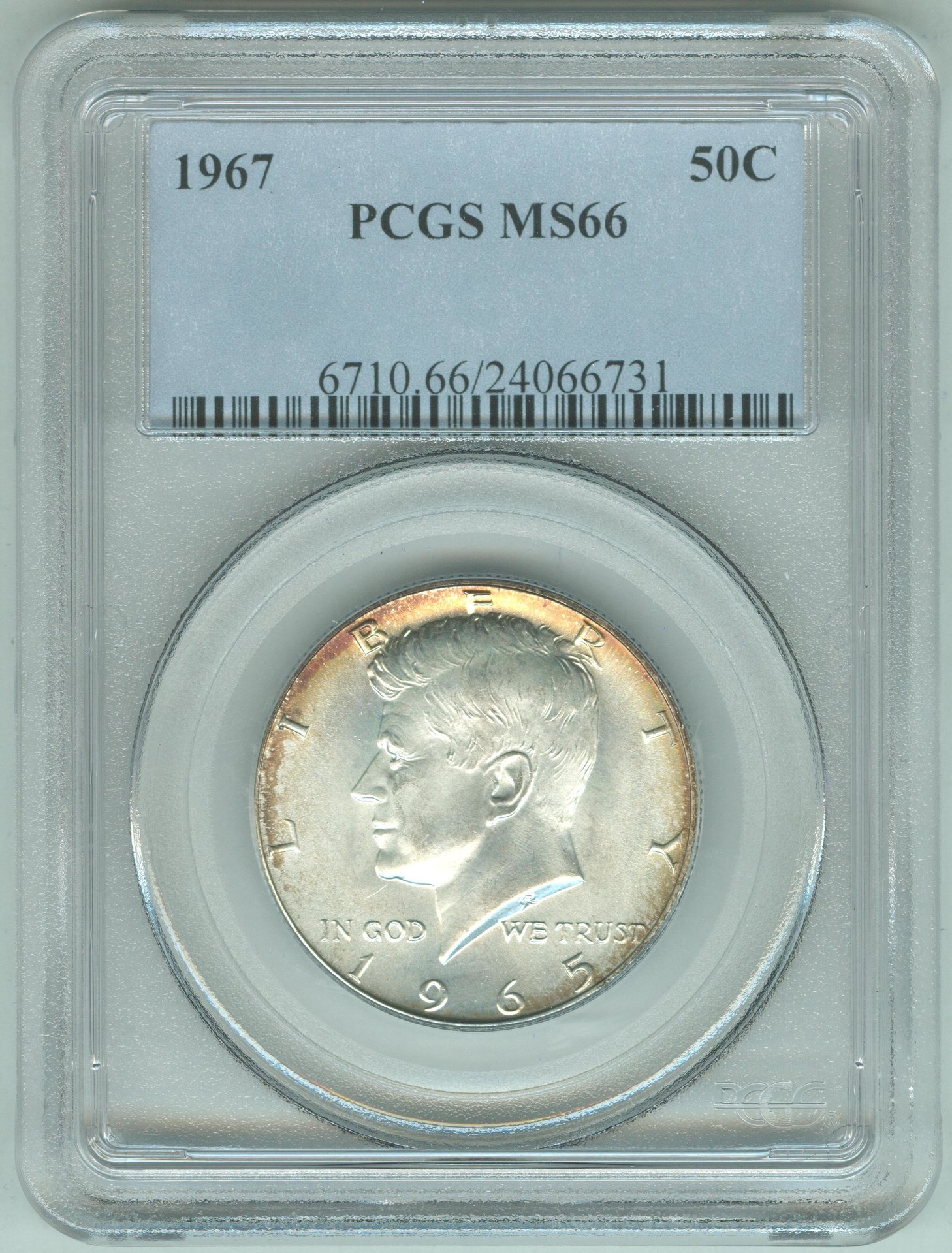 Kennedy 1965 Slabbed as 1967 24066731 PCGS MS66 Slab Obv.jpg