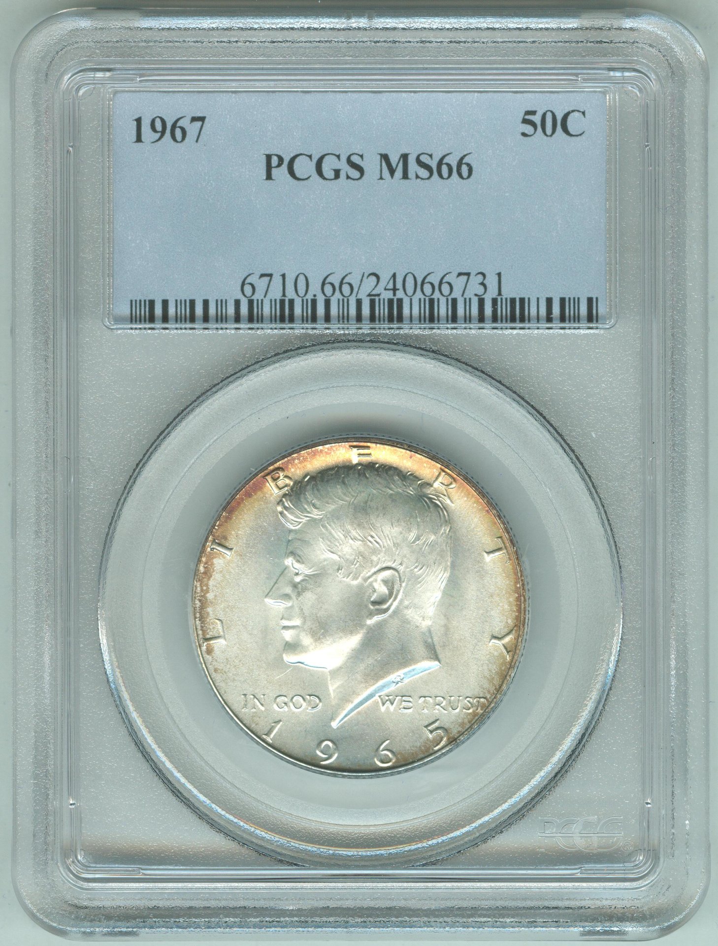 Kennedy 1965 Slabbed as 1967 24066731 PCGS MS66 Slab Obv.jpg