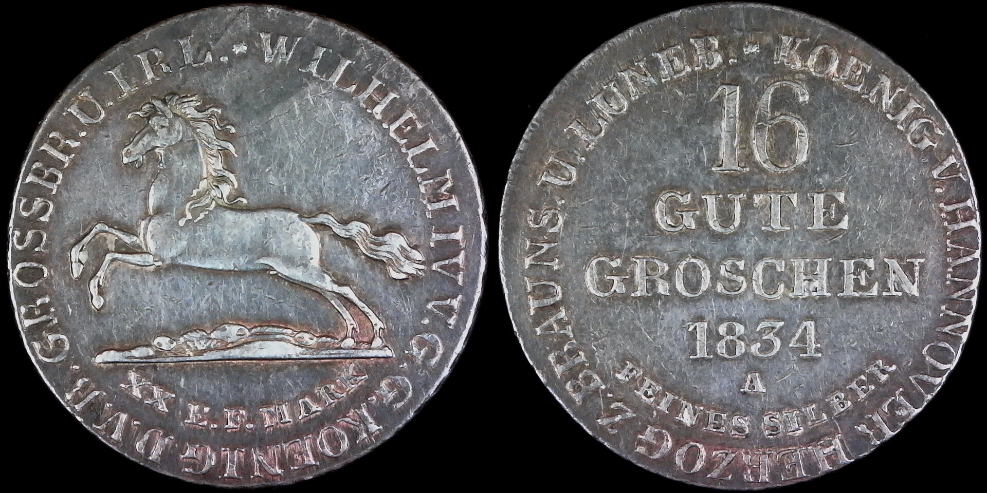 Kingdom of Hannover William IV 6 Gute Groschen, 1834 obverse-side.jpg