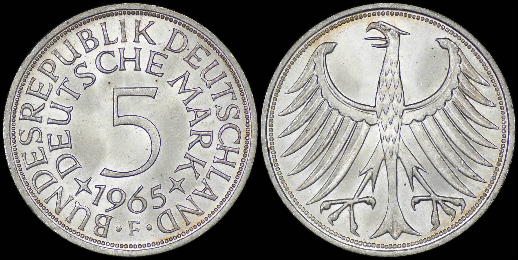KM#112.1 Germany (Federal Republic) 5 Mark 1965F.jpg