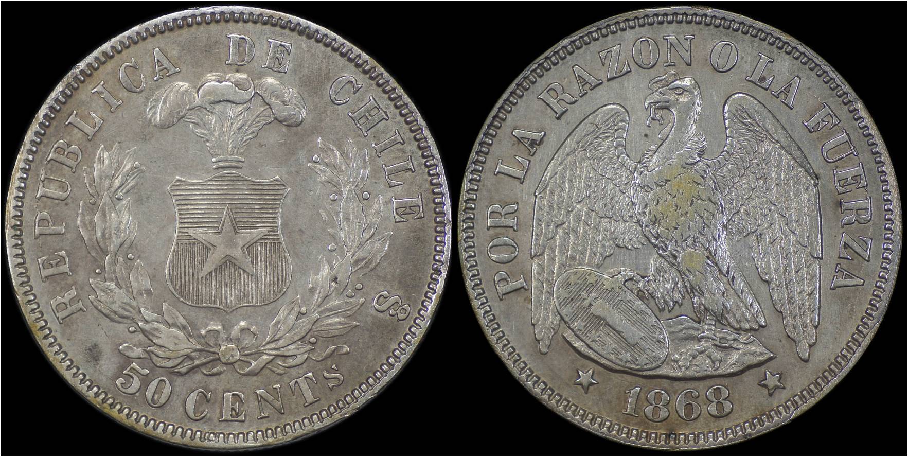 KM 139 Chile 1868 50 Centavos.jpg