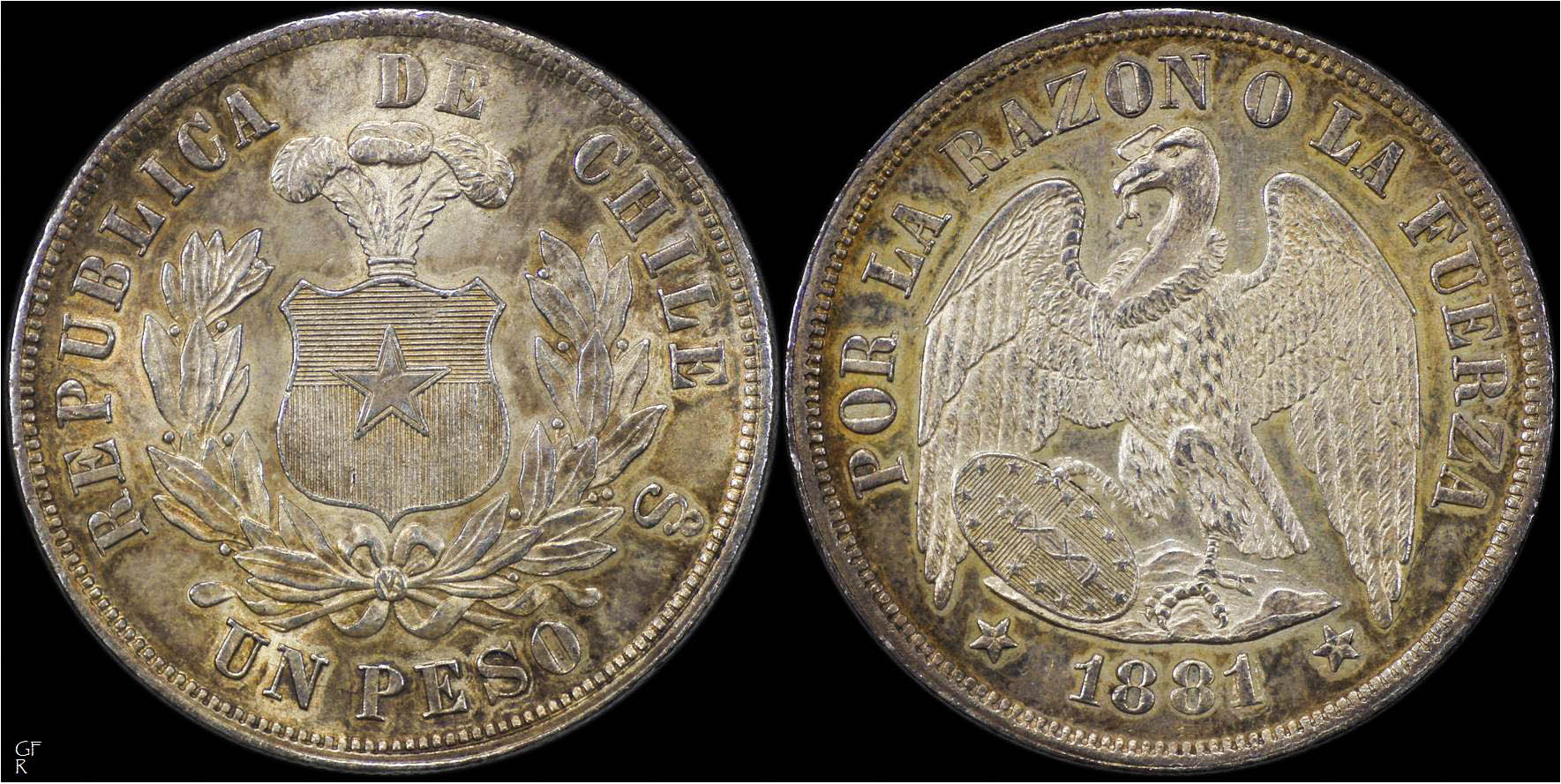 KM 142.1 Chile 1881 1 Peso.jpg