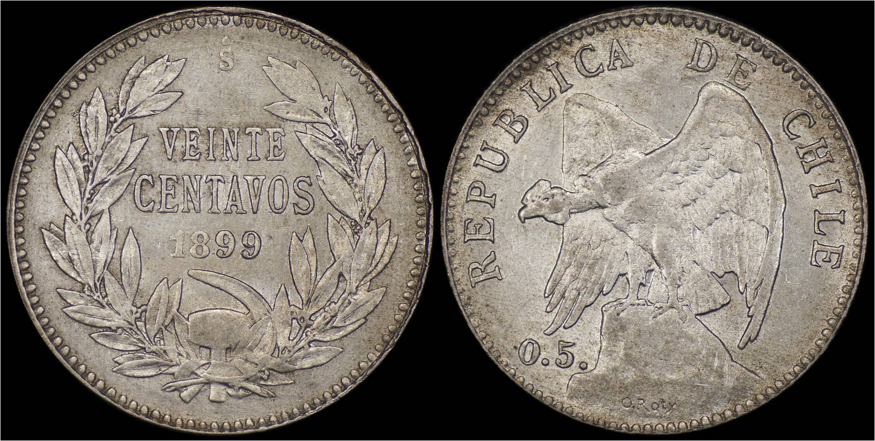 KM# 151.2 Chile 20 Centavos 1899.jpg