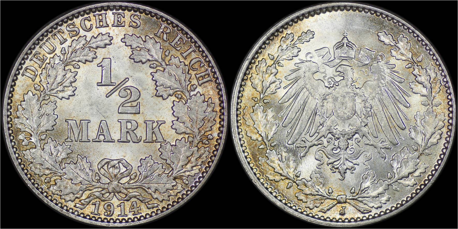 KM# 17 German Empire ½ Mark 1914J.jpg