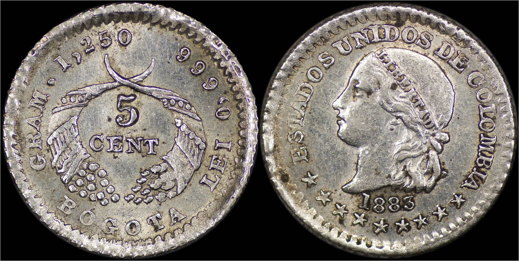 KM# 174a.1 COLOMBIA 5 Centavos 1883.jpg