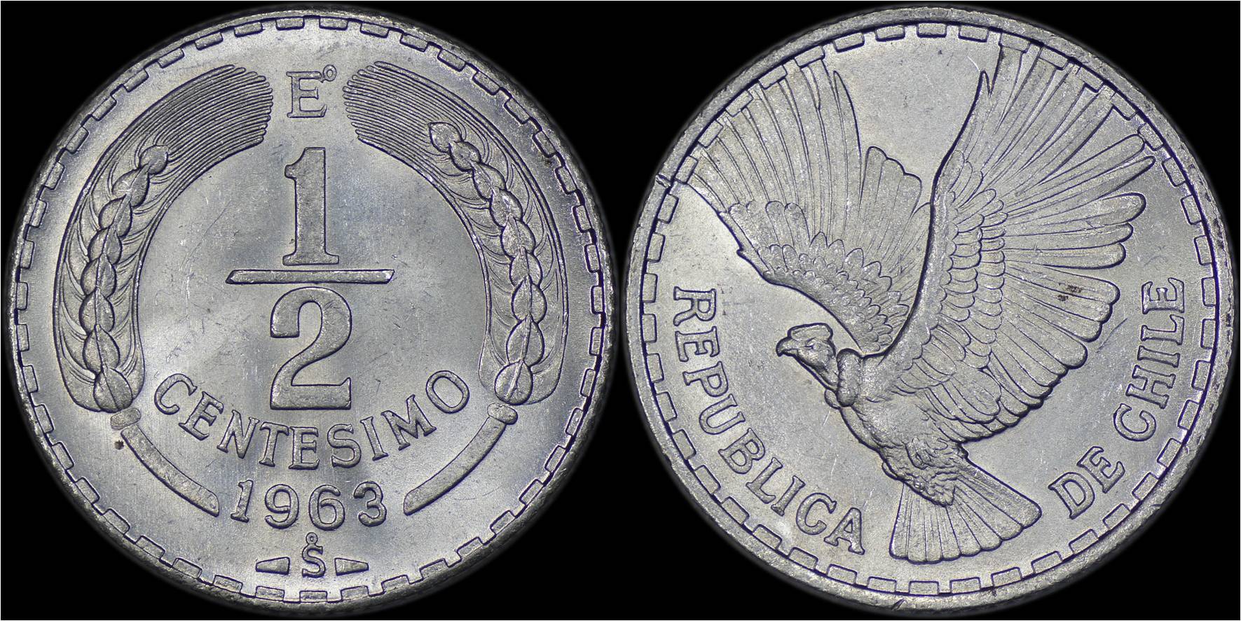 KM# 192 Chile 0.5 Centesimo  1963.jpg