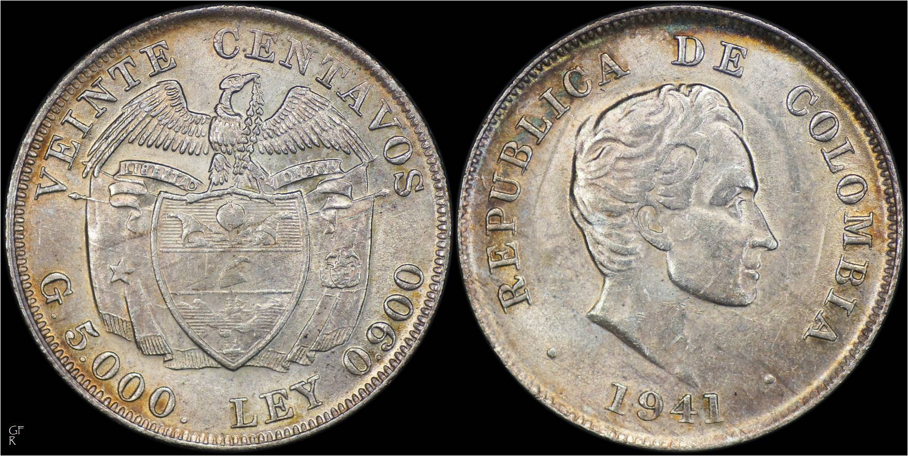 KM# 197 Colombia 1941 20 Centavos.jpg