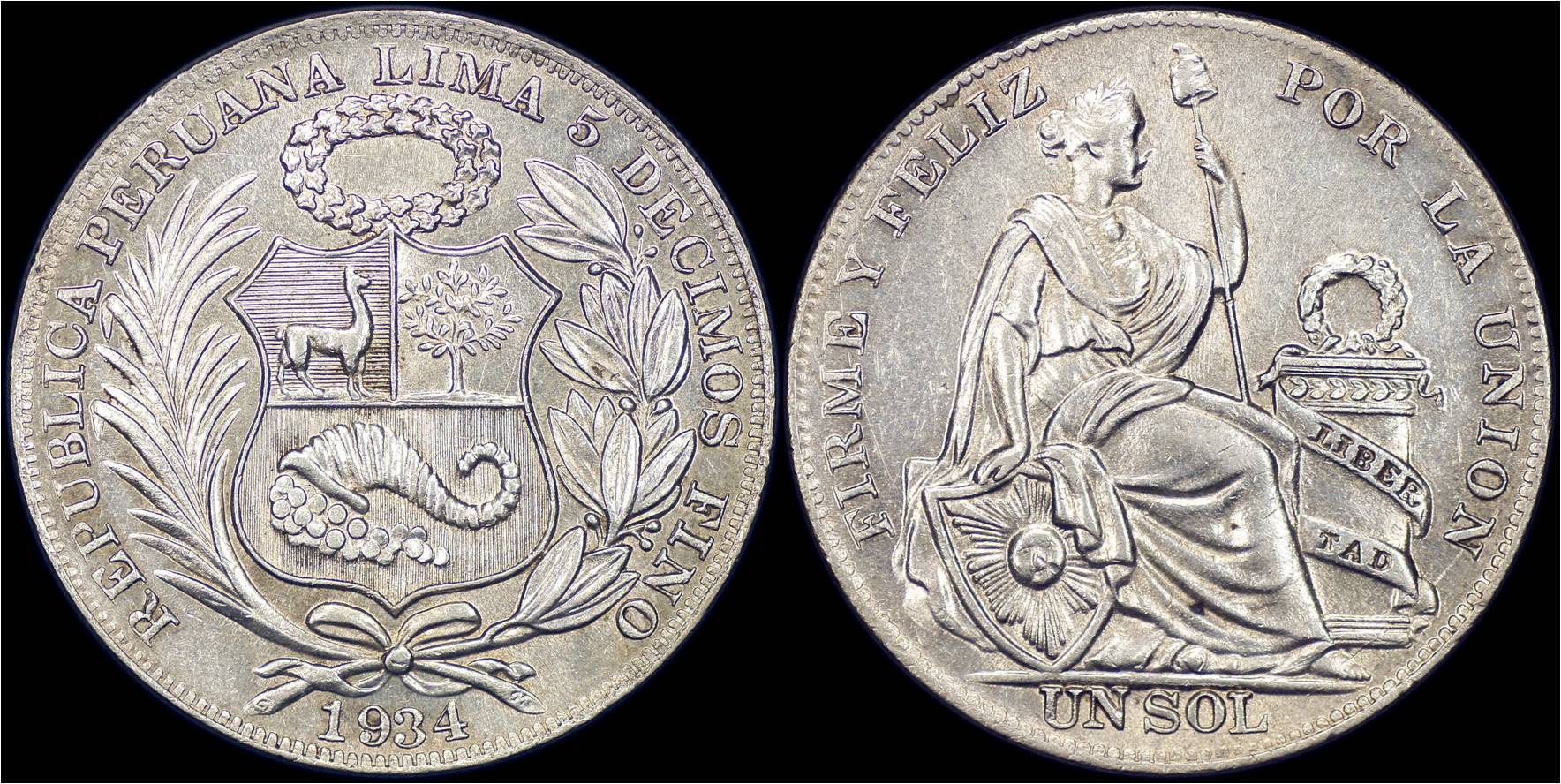 KM 218 Peru 1934 Sol large letters minted in Lima.jpg