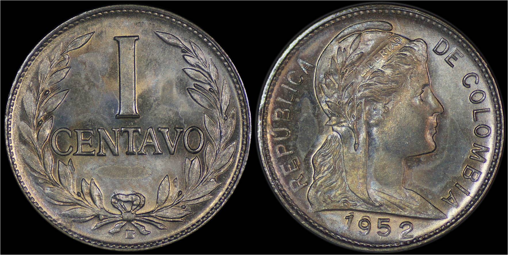 KM 275a Colombia 1952 1 centavo double.jpg