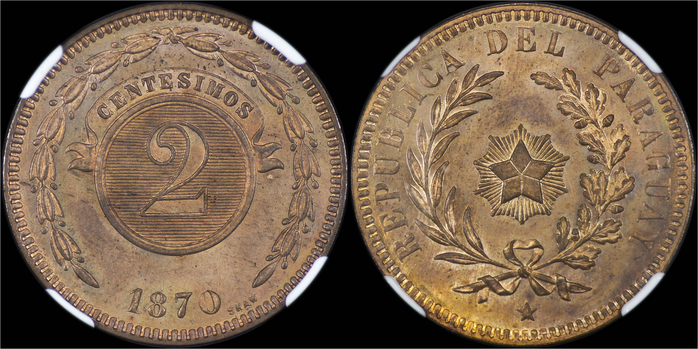 KM 3 Paraguay 1870 2 Centesimos.jpg