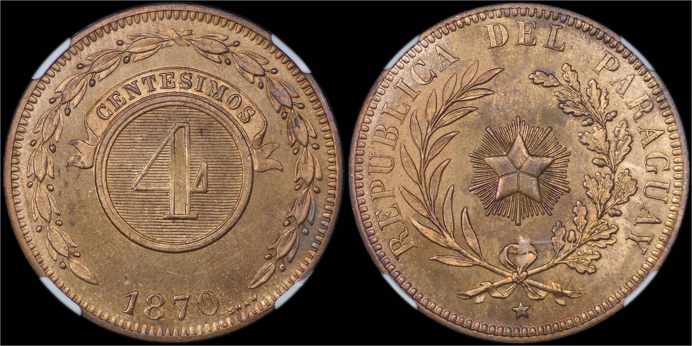 KM 4.1 Paraguay 1870 4 Centesimos.jpg