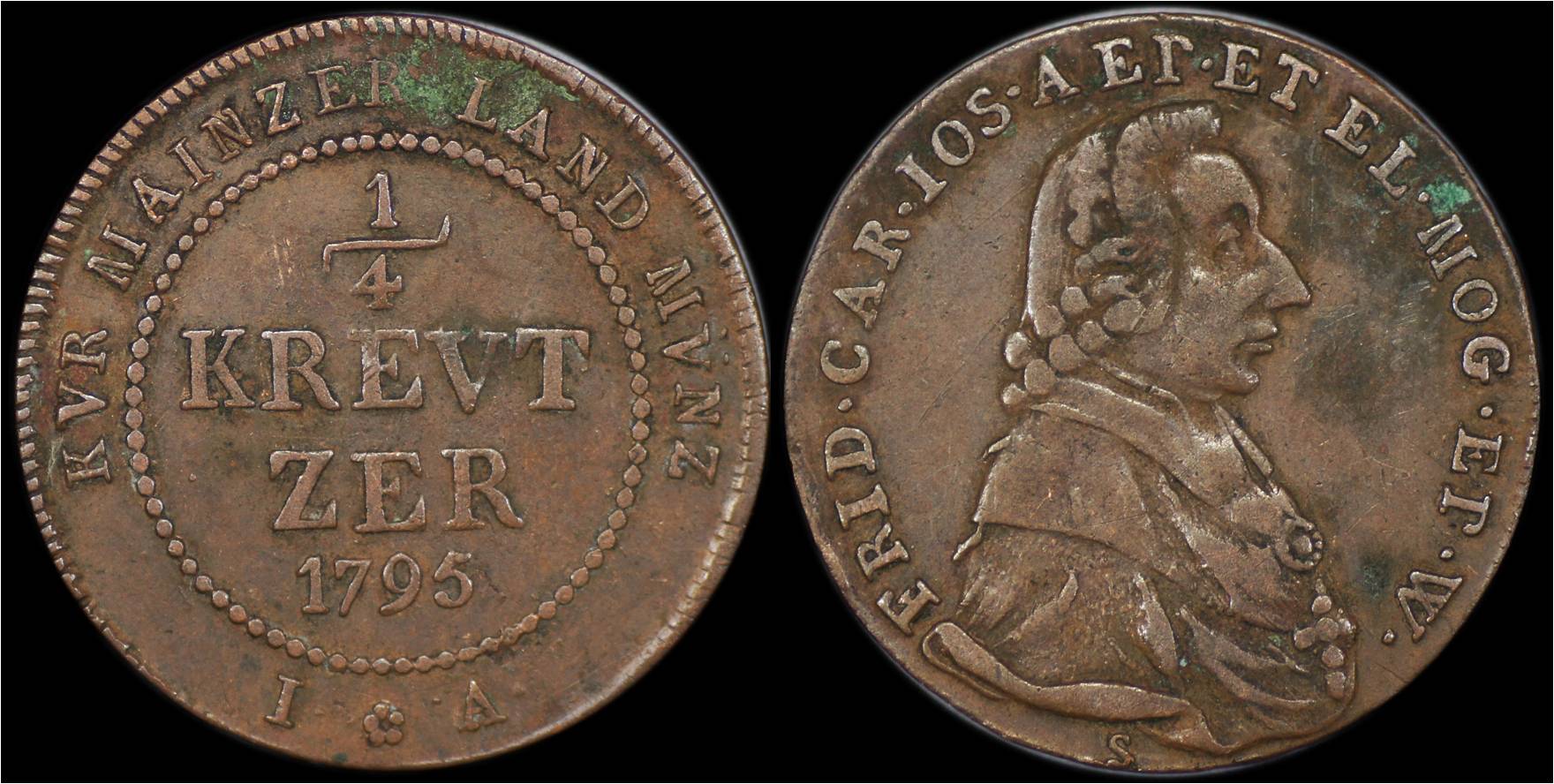 KM 402 German states (Mainz) 1_4 kreuzer 1795 IA.jpg