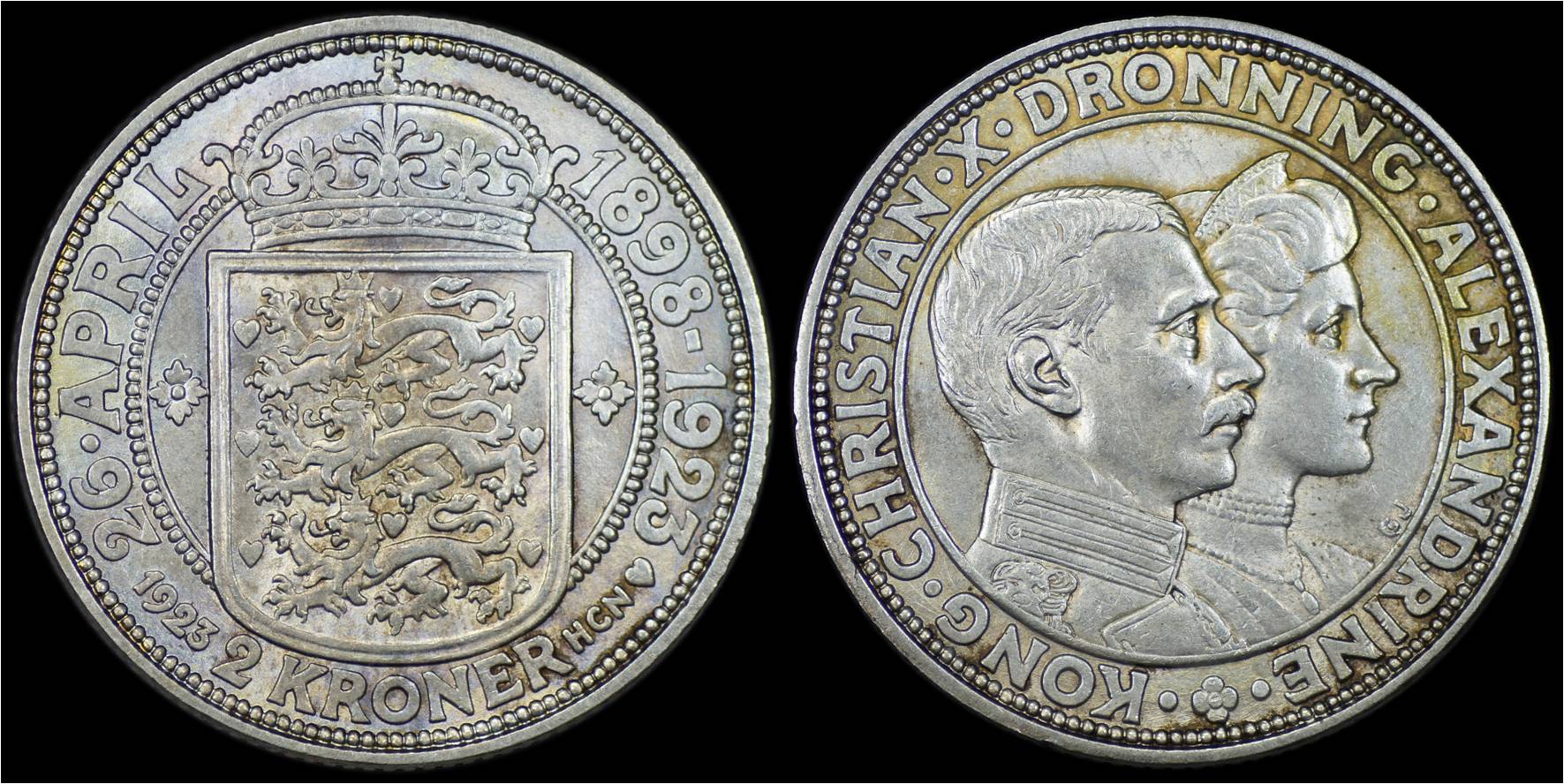 KM 821 DENMARK 2 Kroner 1923 (h) HCN GJ.jpg