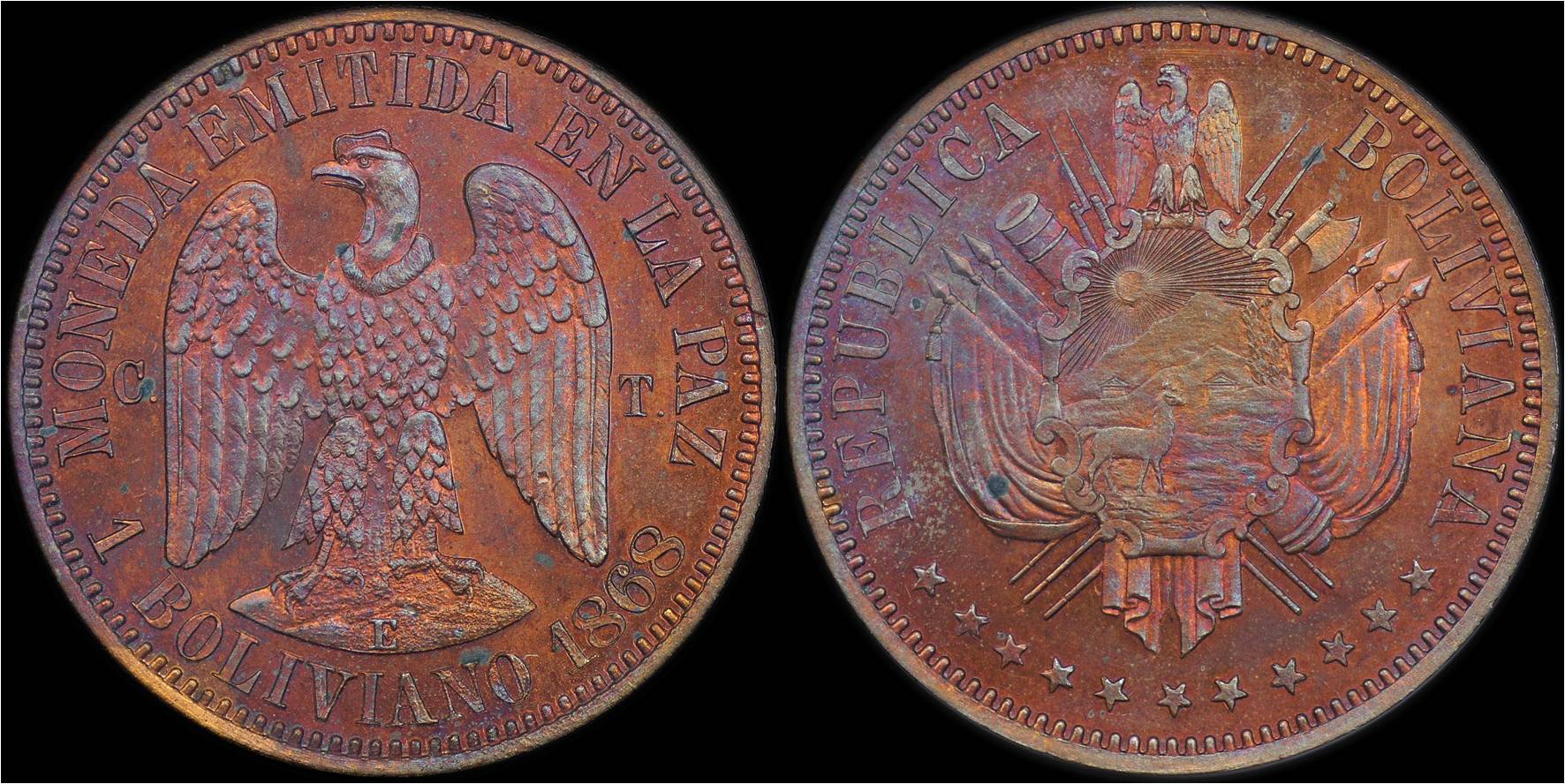 KM-Pn31 Republic Pattern Boliviano 1868-CT.jpg