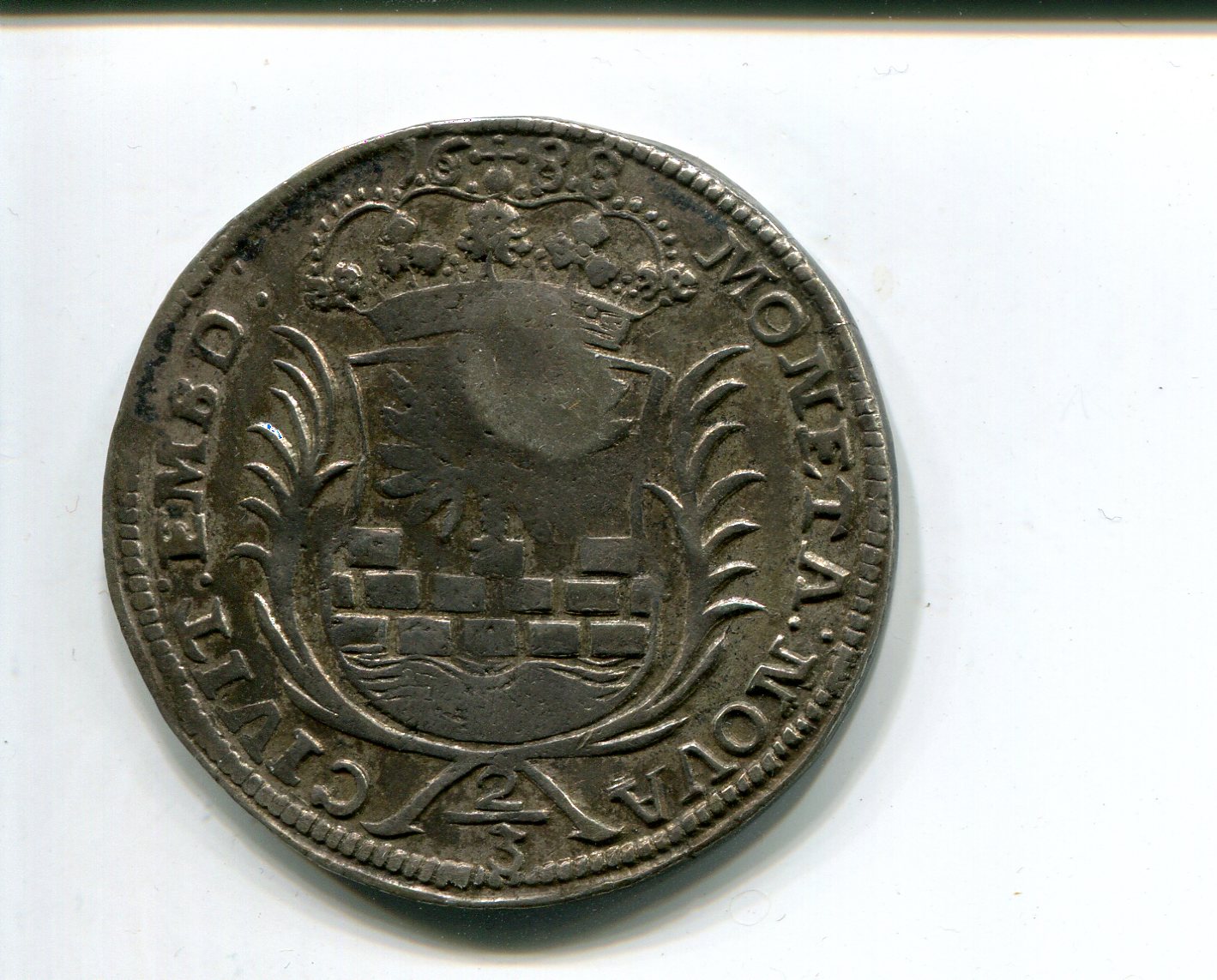 Koln coln cm on Emden Gulden 1688 obv 207.jpg