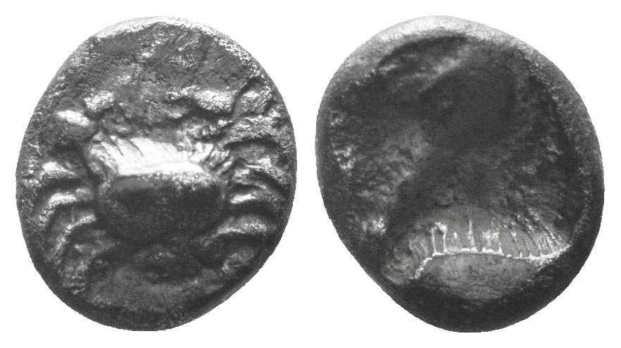 Kos (Caria) Crab - Incuse Diobol or Trihemiobol Ex Zeus Budget Auction 13 (corr, denom).jpg