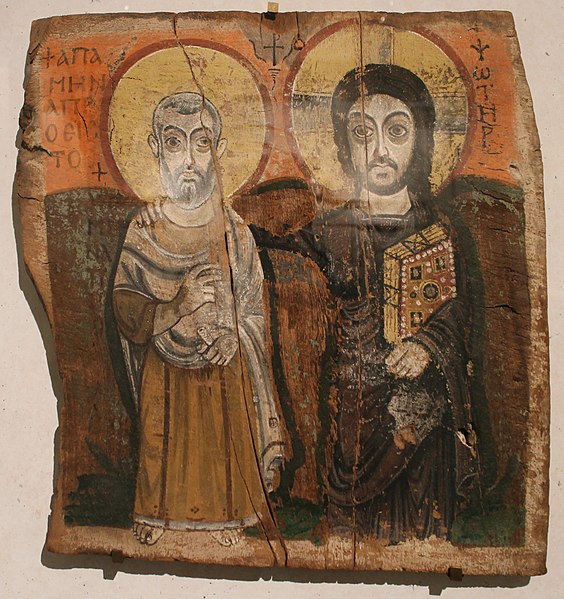Kristus_a_svatý_Menas 6 7 e s monastere baouit.jpg