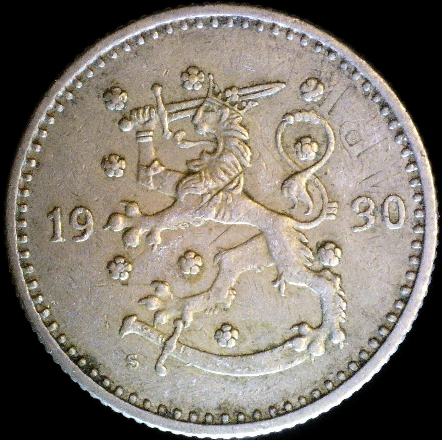 KS2791 Finland 1930, 1 Markka, KM# 30 - 27 small.JPG
