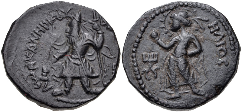 Kushan Empire Kanishka I 127AD AE Didrachm CNG.jpg