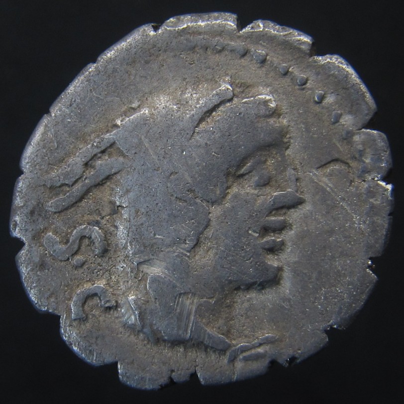 L Procilius Serrate Denarius. 80 BC. Syd 772, Cr3792. (O).jpg