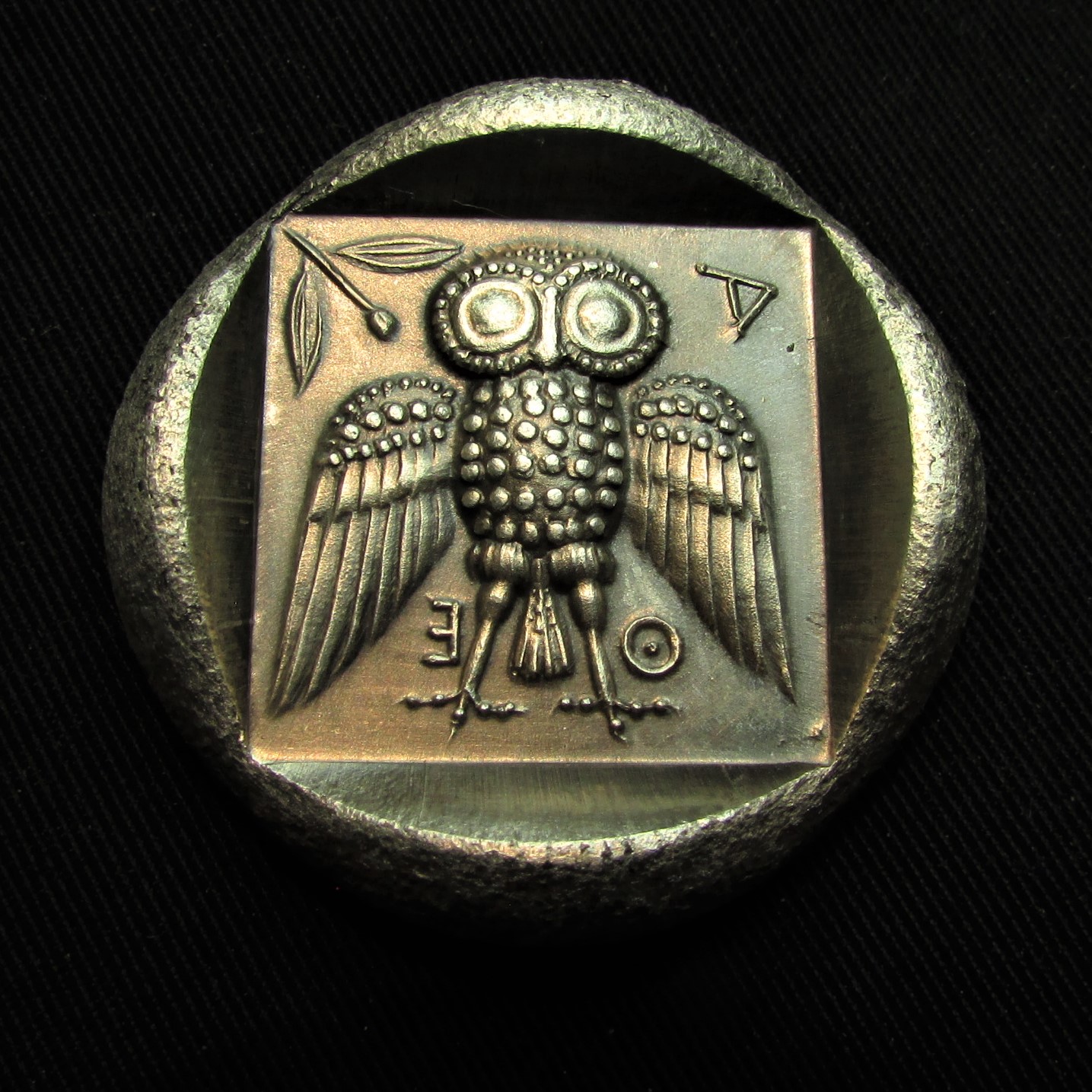 Landis Studios - 2021 Decadrachm Owl - obverse.JPG