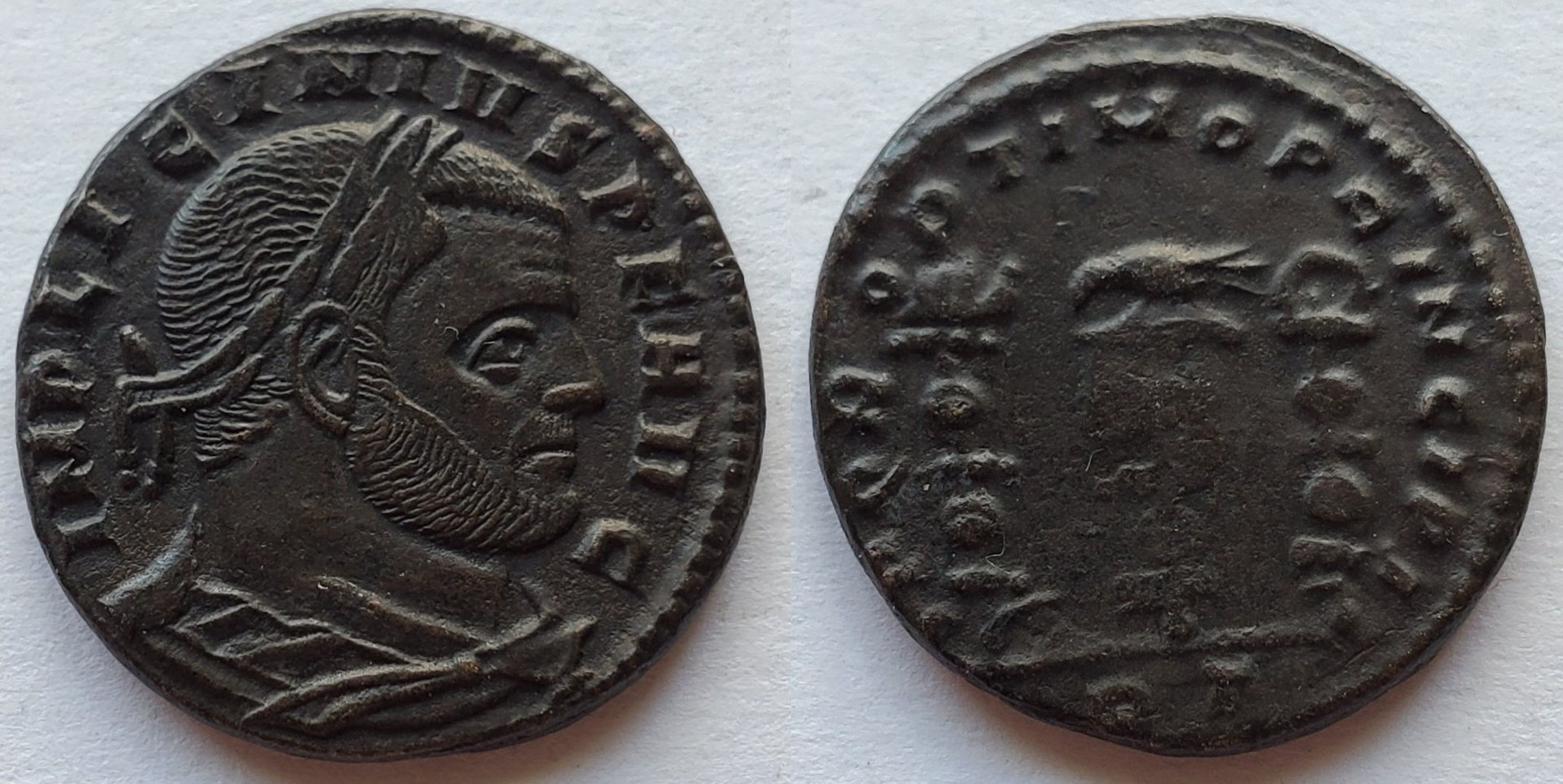 Licinius AE follis SPQR OPTIMO PRINCIPI Rome.jpg