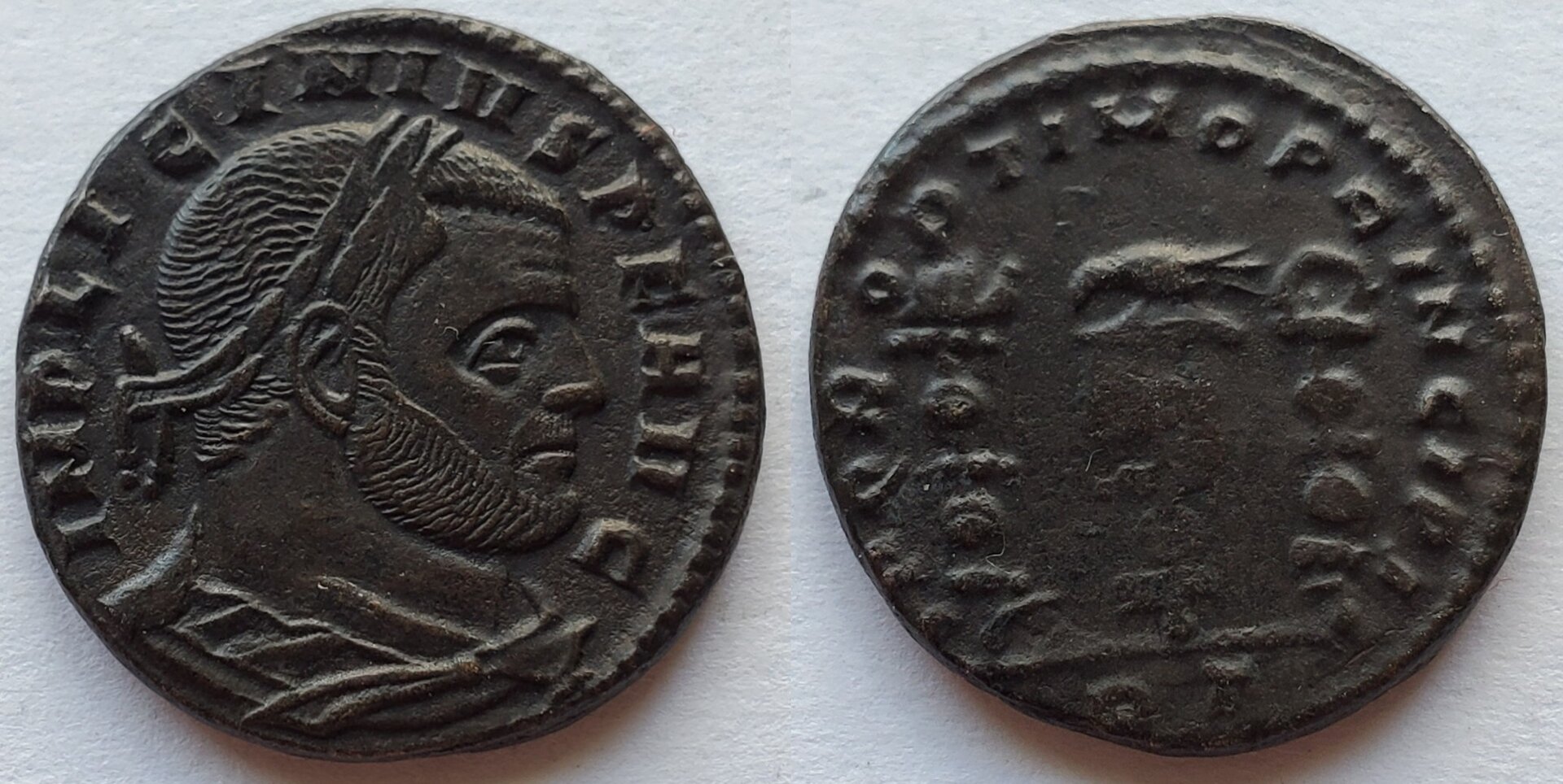 Licinius AE follis SPQR OPTIMO PRINCIPI Rome.jpg