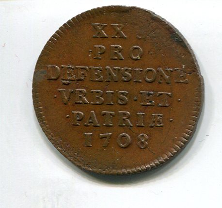 Lille 20 sols 1708 French besieged by Allies rev 670.jpg