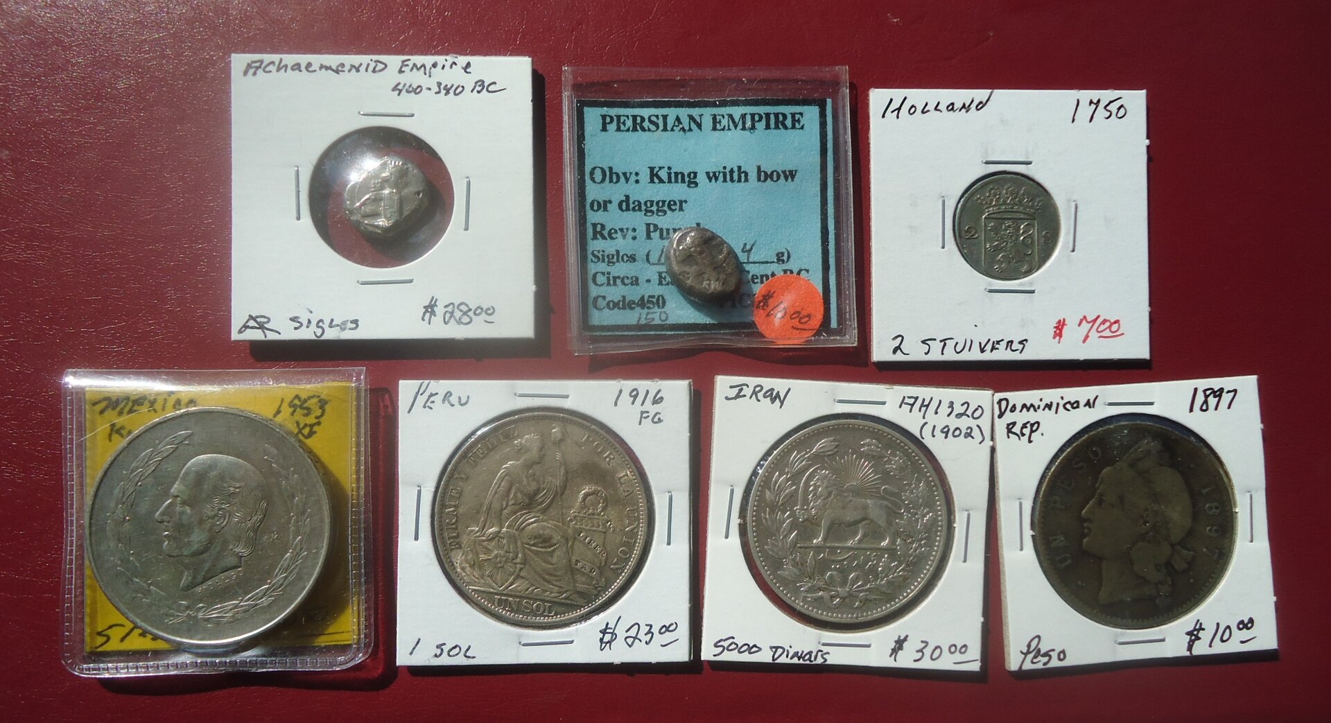 Lot - 2 Persian siglos, world misc. AZ Mar 17 2021 (4).JPG