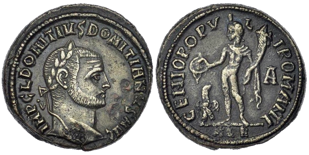 'Lot_ 564 I Ancient Coins from Various Properties Roman Imperial Coinage, Domitius Domitianus1.jpg