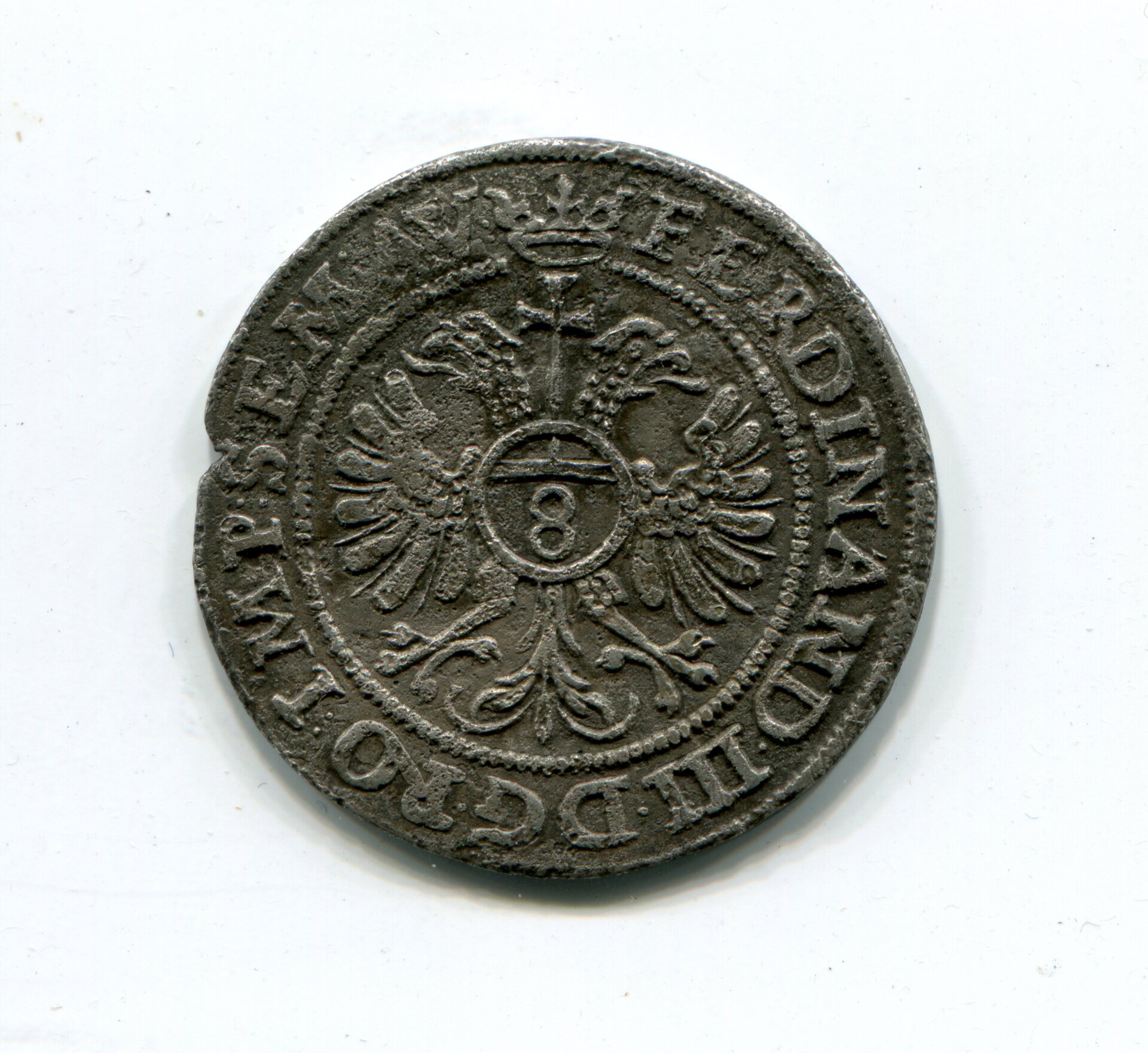 Lubeck Ferd III Qtr Taler 8 Schilling 1646 rev 848.jpg