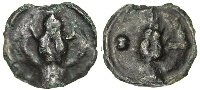 Luceria AES Grave Anonymous 217-215 BCE Uncia 7.35g Frog-Corn Ear pellet retrograde L T-V 285.jpg