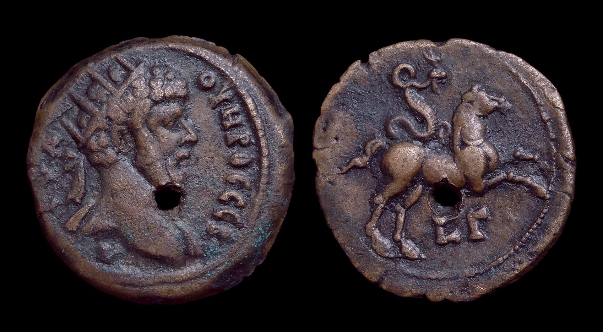 Lucius Verius - Diobol Alexandria Snake Cowboy 4230.JPG