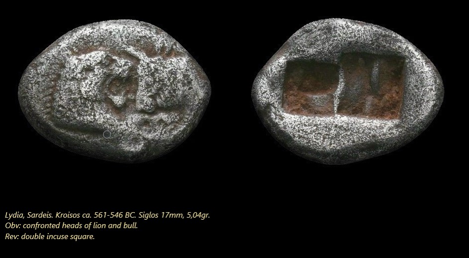 Lydia. Kroisos, 561-546 BC.  Siglos 5.04 gr. 17 mm. Sardeis mint. (2).jpg